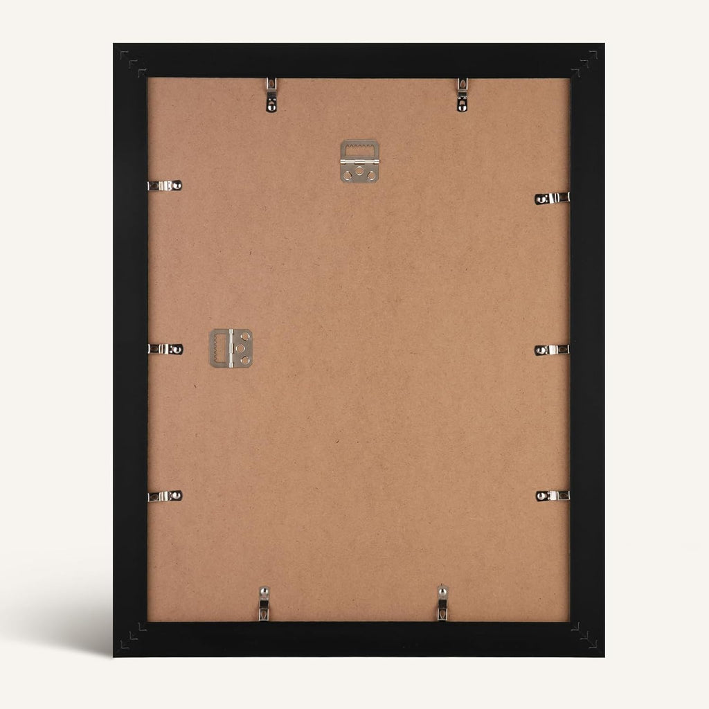 HLiWEGNS Brushed Gold 14x18 Frame – Poster Frame with Brushed Gold Finish – Picture Frame for 14 x 18 Artwork, Canvas Prints, Puzzles, and Wall Decor