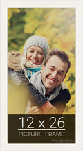 wallsthatspeak 12x26 white Picture Frame for Puzzles Posters Photos or Artwork