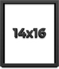 CustomPictureFrames 14x16 Shadow Box Frame Black | 1 Inches Deep Real Wood Contemporary Shadowbox Display UV Resistant Acrylic Front, Acid Free Backing, and Hanging Hardware Dugan Picture Style