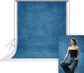 UrcTepics 8×12 ft Blue Fabric Photo Backdrops, Classic Abstract Texture Backdrop for Headshots and Portraits, Vintage Photography Background for Studio and Events.