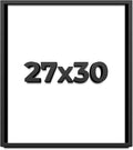 27x30 Shadow Box Frame Black | 1 Inch Deep Solid Wood Shadowbox Display Frame | UV Resistant Acrylic Plexiglass, Acid Free Backing, and Hanging Hardware | Dugan Picture Frame Style