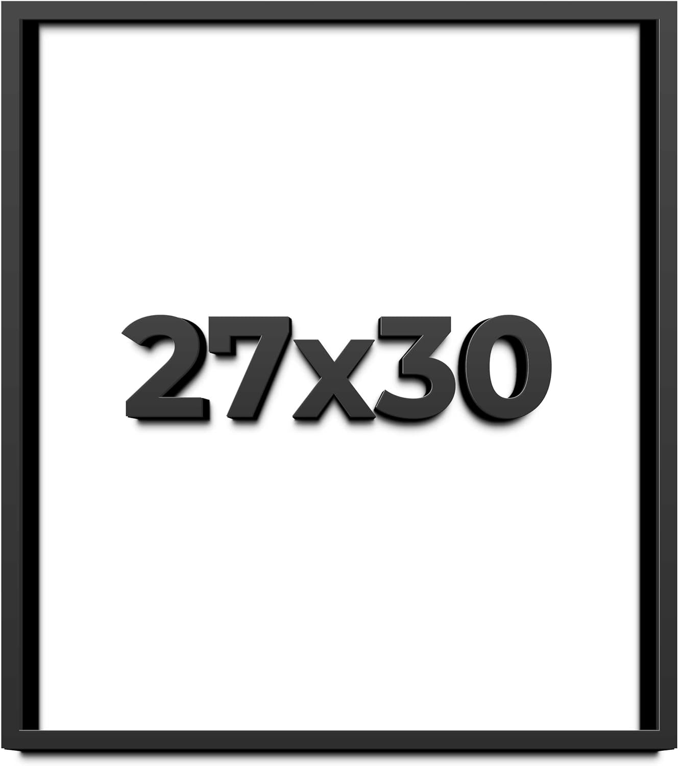 27x30 Shadow Box Frame Black | 1 Inch Deep Solid Wood Shadowbox Display Frame | UV Resistant Acrylic Plexiglass, Acid Free Backing, and Hanging Hardware | Dugan Picture Frame Style