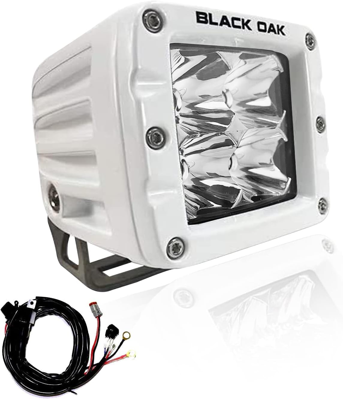 Black Oak LED Pro Series 3.0 Marine 2 Inch POD Light: Spot 40W CREE XM-L2 (1 Pack) Includes Brackets and Wiring Harness, Waterproof Lighting for Offroad Trucks, ATV, UTV, Boats
