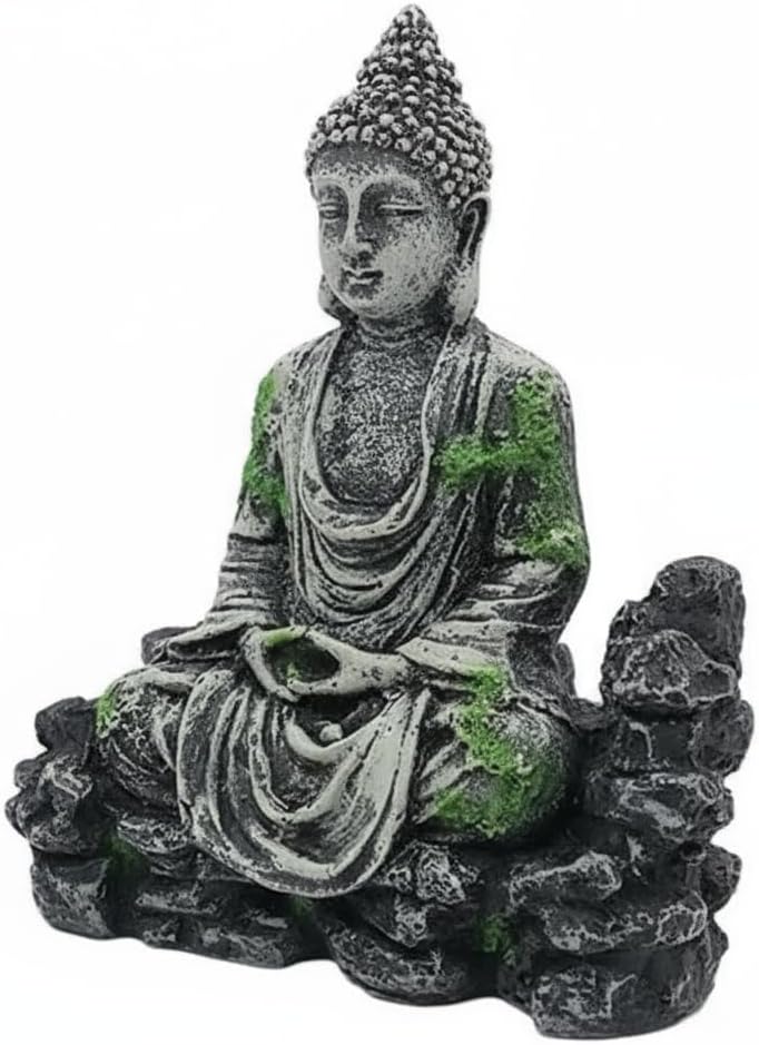 Buddha Meditation Budda Sculpture Decoration for Fish Tanks, Aquarium Decorations, Zen Garden Bonsai Decorations
