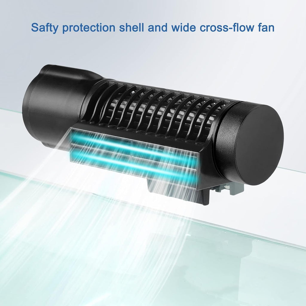 Aquarium Chillers Aquarium Cooling Fan, DC12V Auto Fish Tank Cooling Fan with Adjust knob,Cross-Flow Fan with Broad Airflow (3W)