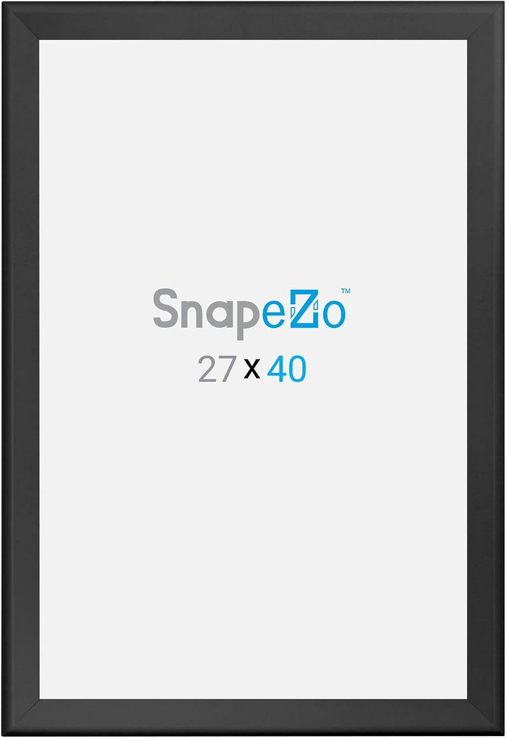 SnapeZo Movie Poster Frame 27x40 Inches, Black 1.7 Inch Aluminum Profile, Front-Loading Snap Frame, Wall Mounting, Wide Series for One Sheet Movie Posters