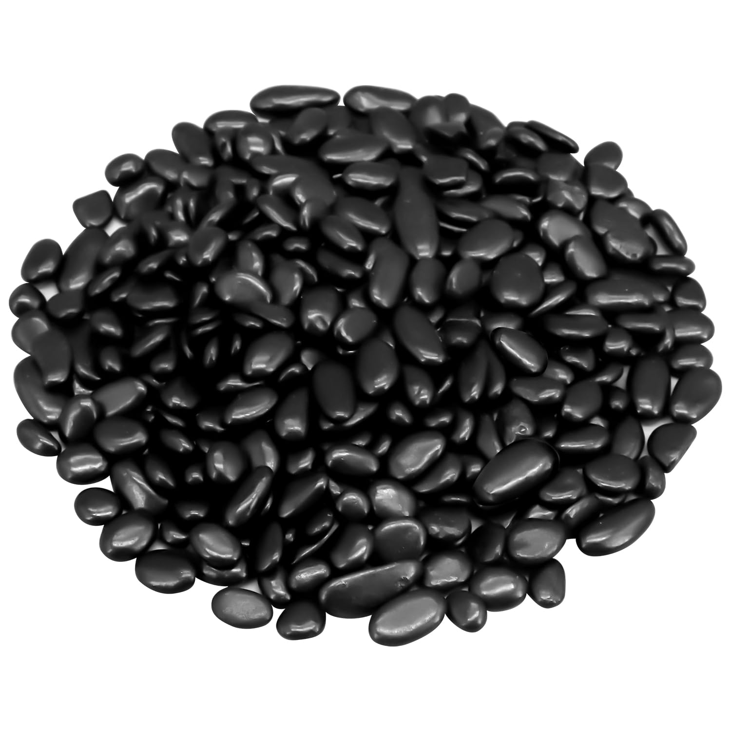 Landscaping Pebbles River Rocks Decorative Ornamental Pebbles Garden Landscaping Stones Gravel Filler for Home Decoration Flower Bed Fish Tank Plants Vases Succulents (1, Black, 1 Pound)