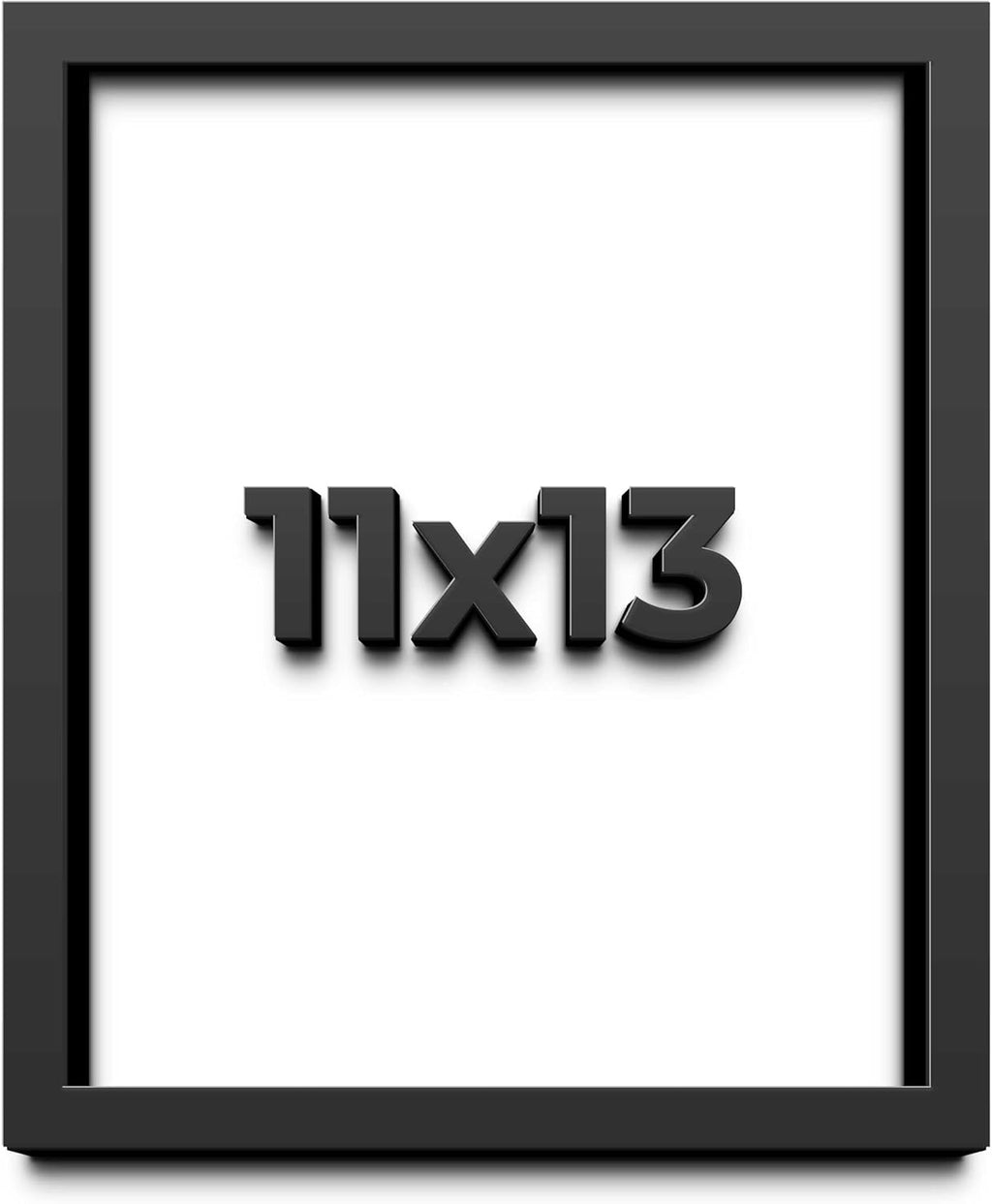 11x13 Shadow Box Frame Black | 1 Inch Deep Solid Wood Shadowbox Display Frame | UV Resistant Acrylic Plexiglass, Acid Free Backing, and Hanging Hardware | Dugan Picture Frame Style