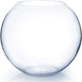 WGV Large Bowl Glass Vase, Diameter 19", Height 16", (Multiple Sizes Choices) Clear Huge Round Bubble Vase Jar, Floral Planter Terrarium for Wedding Event Home Decor, 1 Piece (VBW1916)