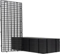 LINLAN 12 Pieces 5.9x11.8in (15X30cm) Aquarium Grid Plastic, Fish Tank Divider, Egg Crate for DIY Filtration and Bottom Protection in Aquascaping (Black-No Accessories)