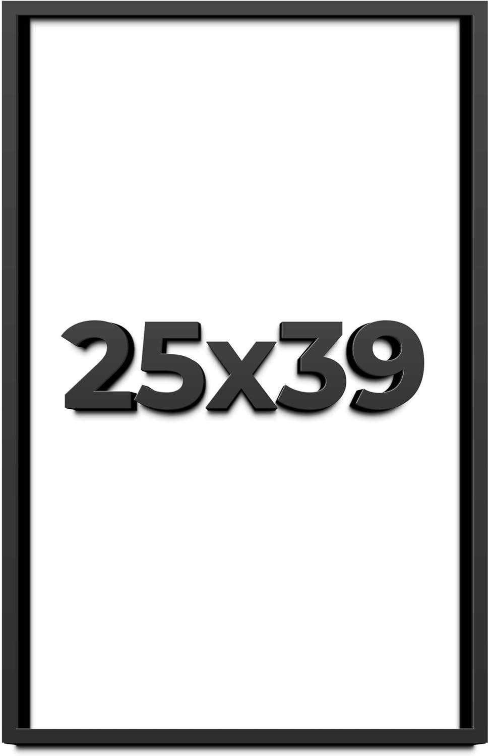 25x39 Shadow Box Frame Black | 1 Inch Deep Solid Wood Shadowbox Display Frame | UV Resistant Acrylic Plexiglass, Acid Free Backing, and Hanging Hardware | Dugan Picture Frame Style