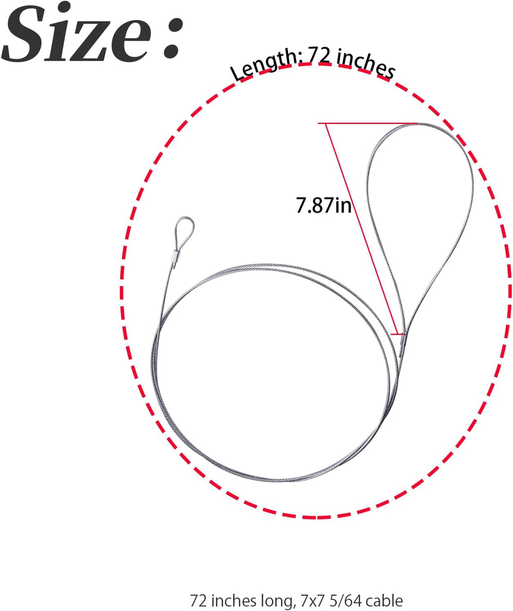 12Pcs Trap Wire (72in 7x7 5/64 Cable) Fits for Traps Extension