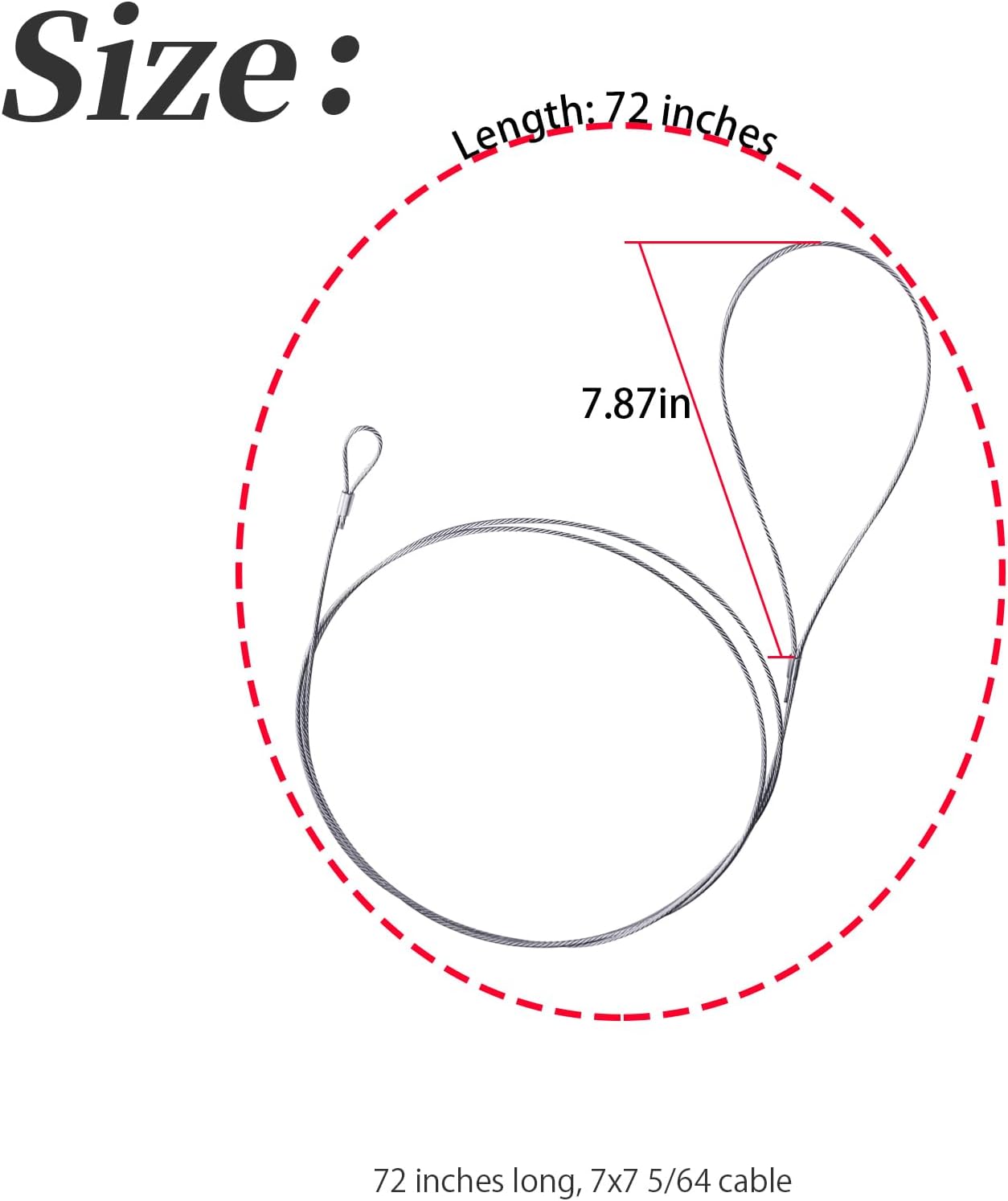 12Pcs Trap Wire (72in 7x7 5/64 Cable) Fits for Traps Extension