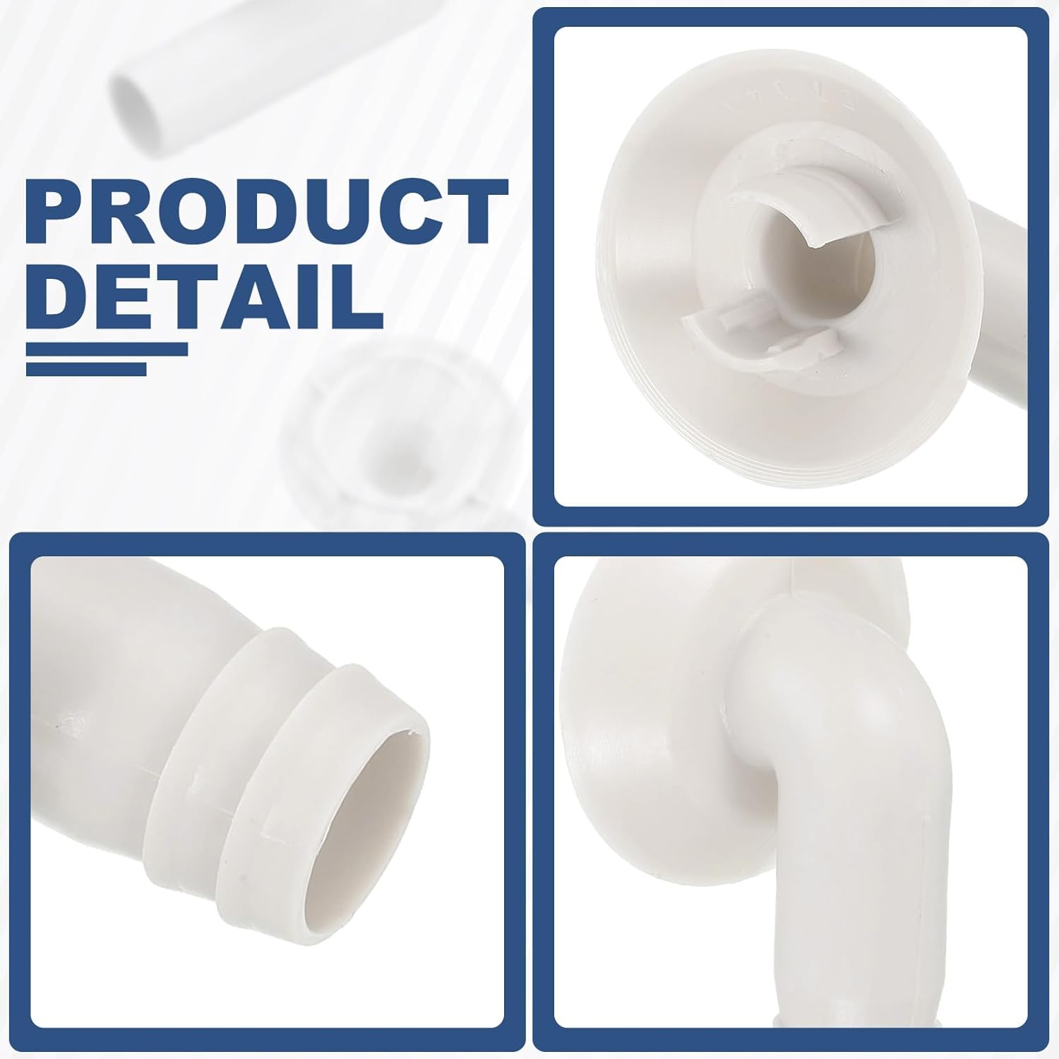 uxcell 4Pcs Air Conditioner Drain Hose Connector Elbow Fitting with Rubber Ring for Mini-Split Units and Window AC Unit 18mm, White