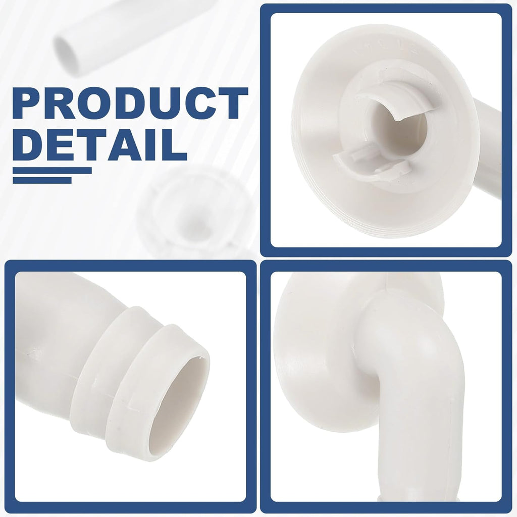 uxcell 5Pcs Air Conditioner Drain Hose Connector Elbow Fitting with Rubber Ring for Mini-Split Units and Window AC Unit 18mm, White