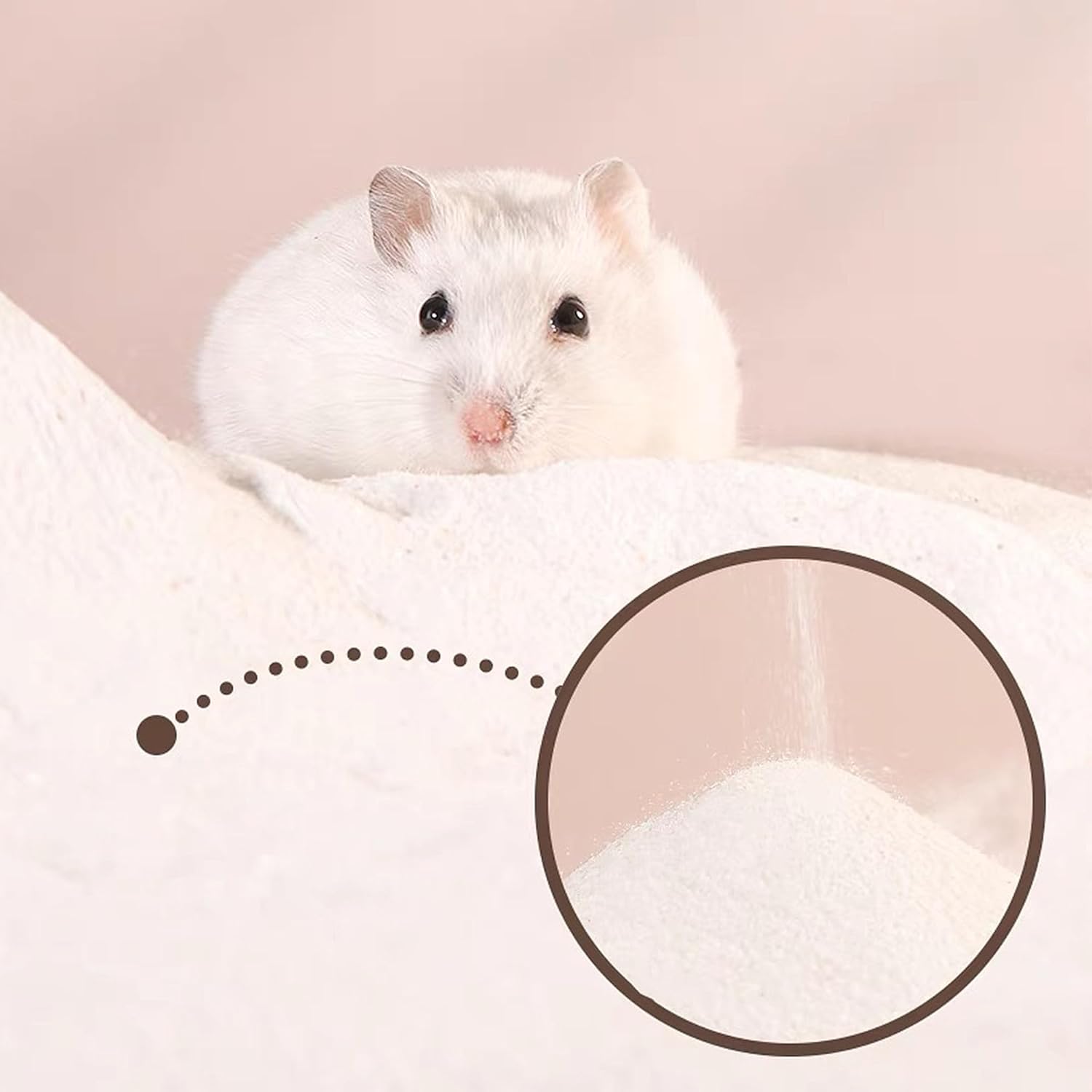 DR.DUDU Hamster Bath Sand, 12lb Dust Free Desert Sand or Potty Litter Sand for Hamster Chinchillas Gerbil Syrian Mice Small Animals (White)