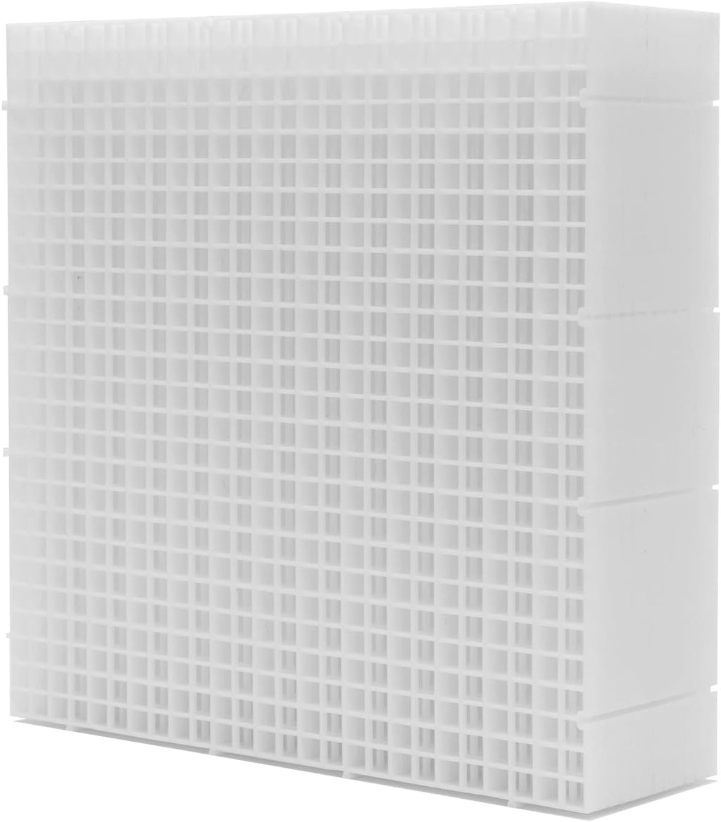 LINLAN 12 Pieces 11.8x11.8in (30X30cm) Aquarium Grid Plastic, Fish Tank Divider, Egg Crate for DIY Filtration and Bottom Protection in Aquascaping (White-No Accessories)