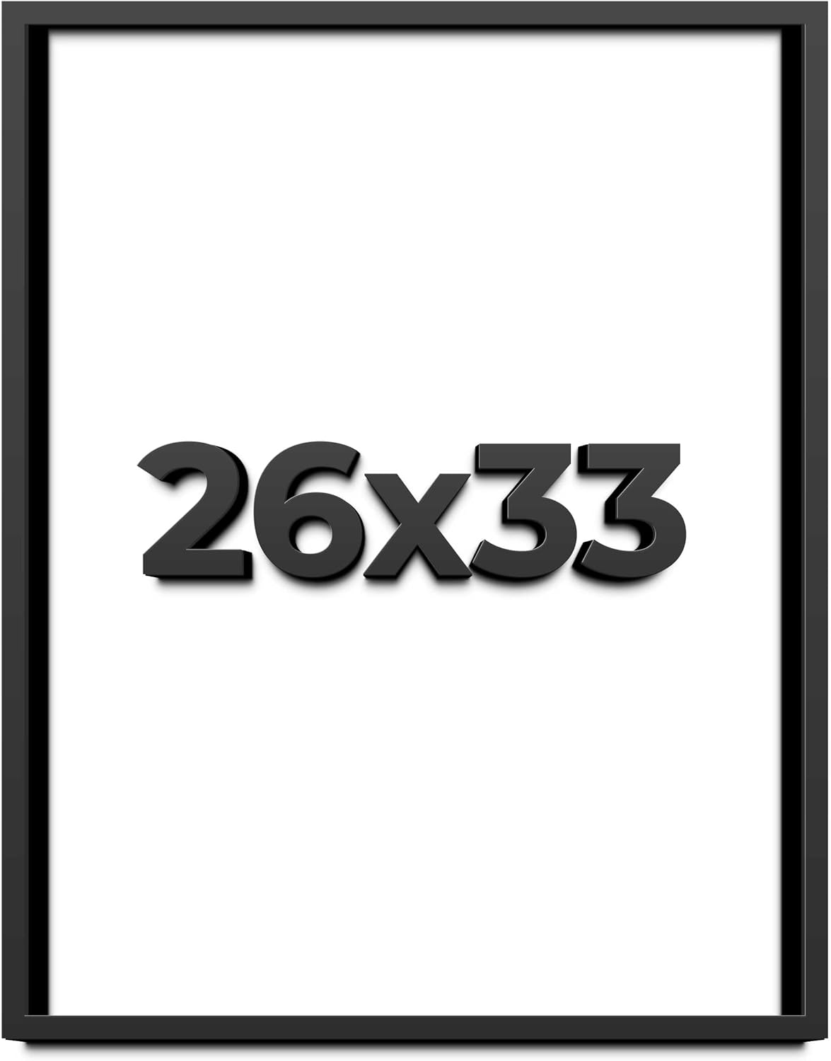 26x33 Shadow Box Frame Black | 1 Inch Deep Solid Wood Shadowbox Display Frame | UV Resistant Acrylic Plexiglass, Acid Free Backing, and Hanging Hardware | Dugan Picture Frame Style
