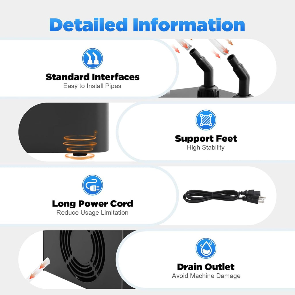 Aquarium Chiller, 160L Fish Tank Water Cooler, Temperature Adjustable, Aquarium Water Chiller for Home Fish Shrimp Breeding Aquaculture. (160L)