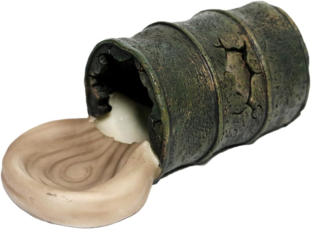 Resin Cave Habitat Hidden for Reptile and Amphibians.Terrarium & Aquarium Decor, Retro Bucket Design. Hide Cave with Dish,Perfect for Bearded Dragons,Lizards,Snakes,Geckos,Tortoises,Small Animals