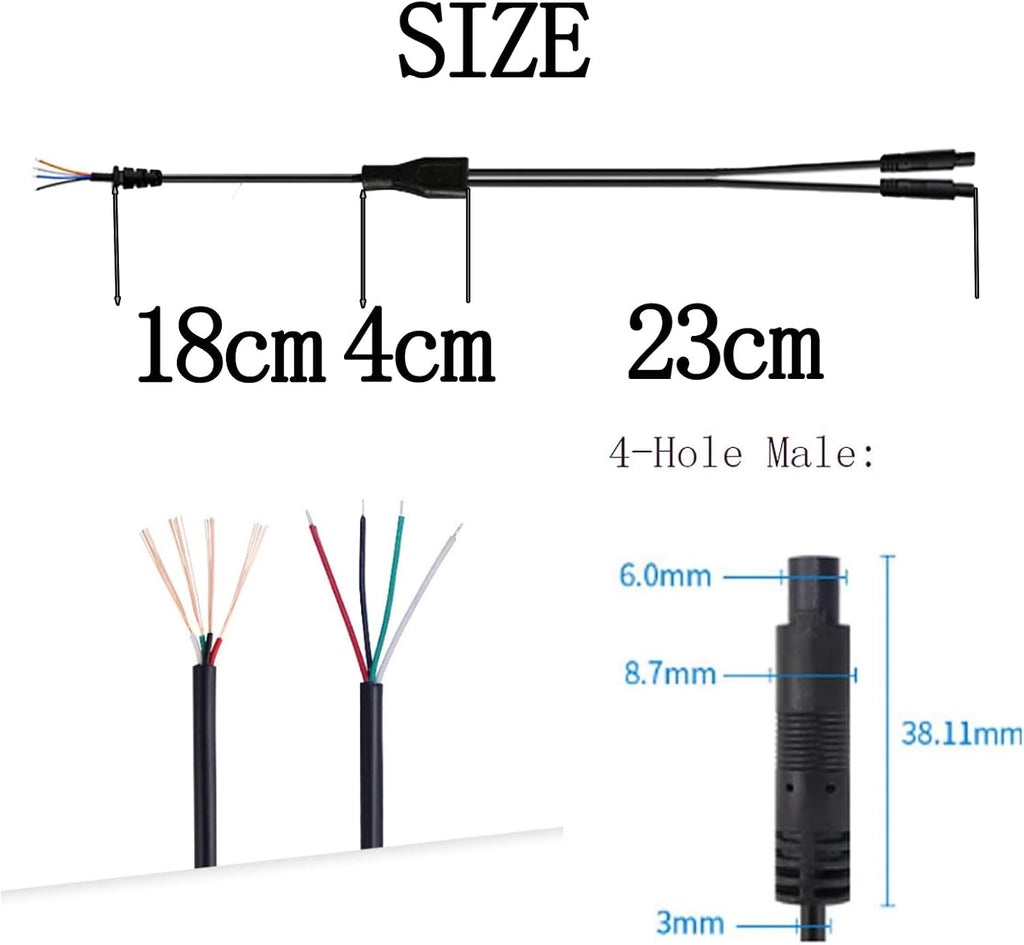 4 PCS Rock Light Extension Wire,4 Pin LED Extension Cable,Neon Accent Kits RGB LED Light Extension Cable for Trucks Motorcycle Car ATV Strip Rock Lights