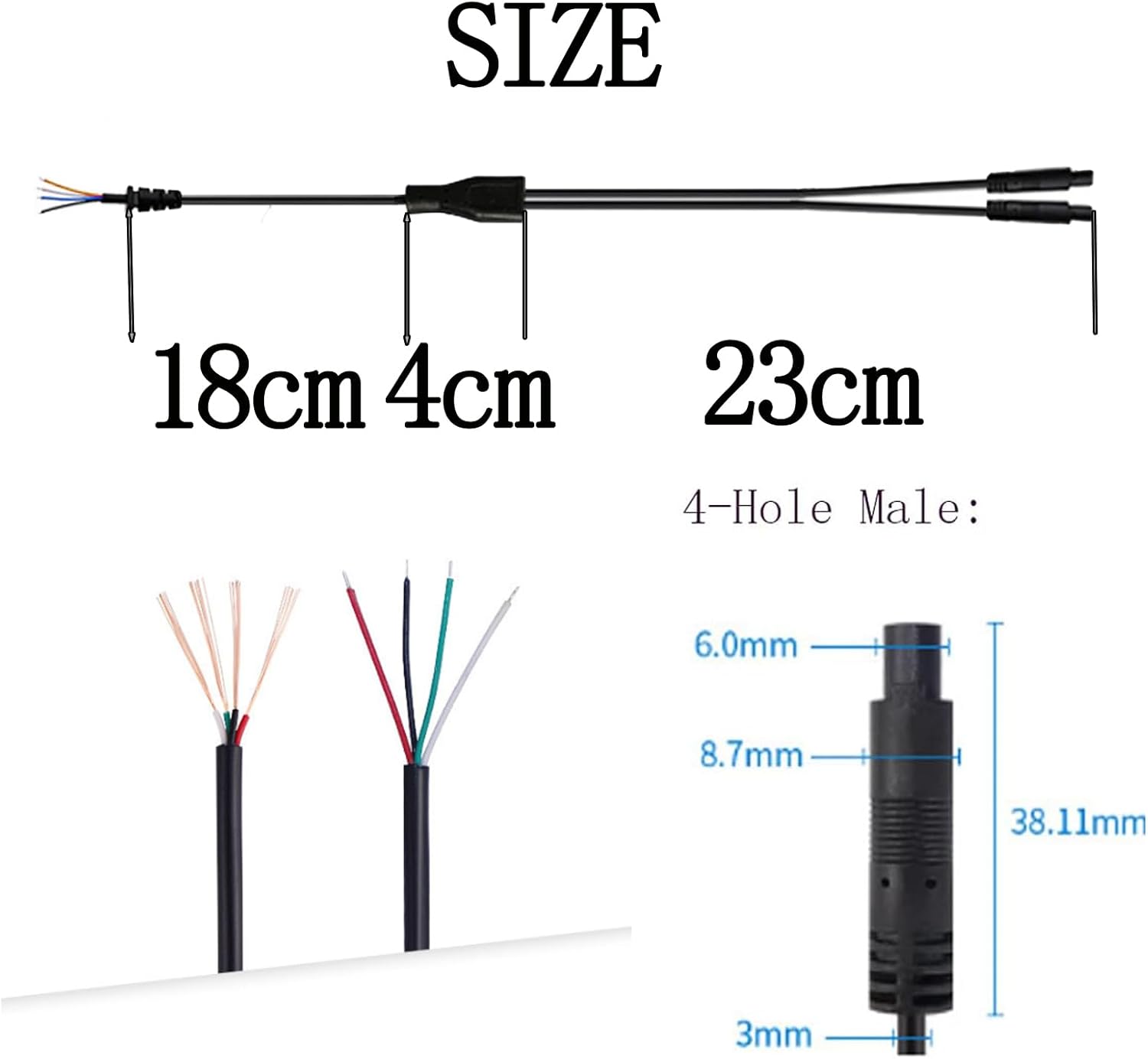 4 PCS Rock Light Extension Wire,4 Pin LED Extension Cable,Neon Accent Kits RGB LED Light Extension Cable for Trucks Motorcycle Car ATV Strip Rock Lights