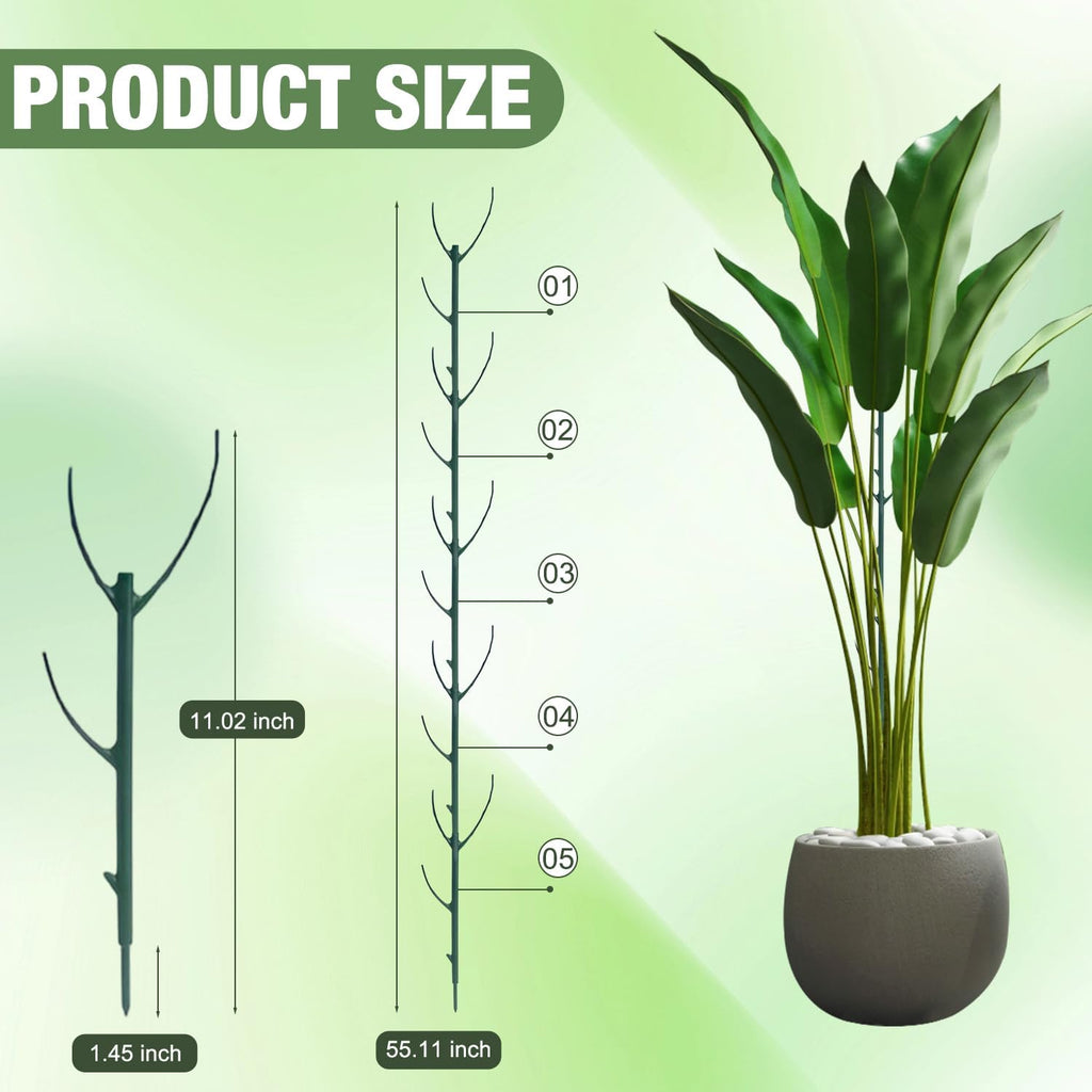 Stackable Monstera Plant Support, Garden Stakes for Climing Plants Stem Support, Plant Sticks for Outdoor Potted Plants, Pothos, Vine, Flower Use (10pcs)