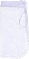 ALEGI Media Filter Bag Aquarium Extra Fine,Reusable 180 Micron Drawstring Mesh Filter Bags for Very Fine Resins Filter (7.5"*3.6" (6 Pack))