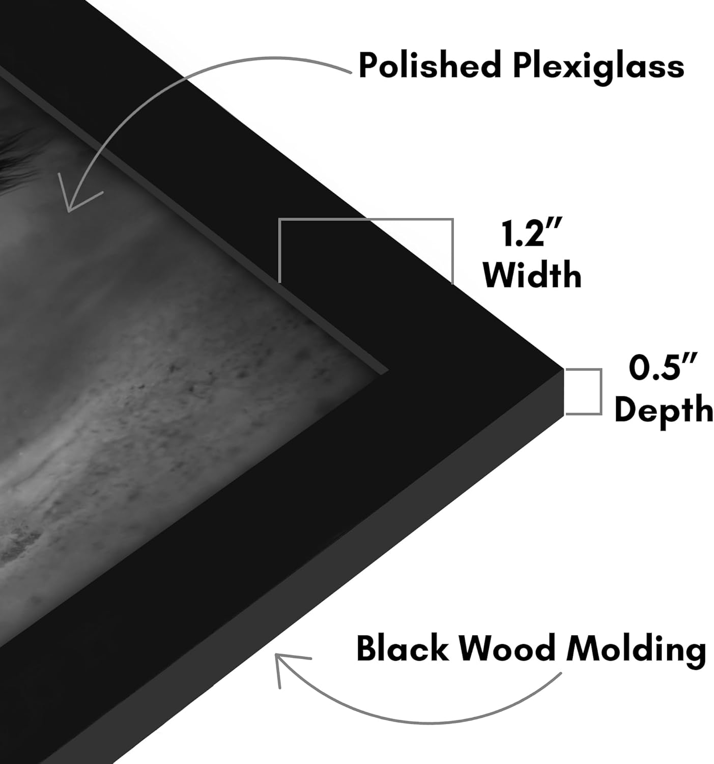 Americanflat 19x28 Poster Frame with Polished Plexiglass - Black Picture Frame - Wide Photo Frames Made of Engineered Wood for Vertical or Horizontal Wall Display - Epic Collection - Black