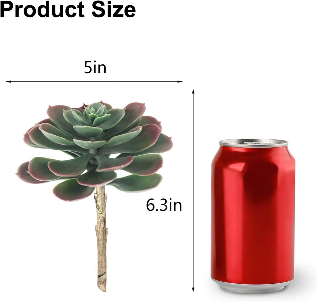 2Pcs Artificial Succulent Plants, Lotus Flower Realistic Fake Succulents, Fake Plant for Garden Arrangement Decor, Autumn