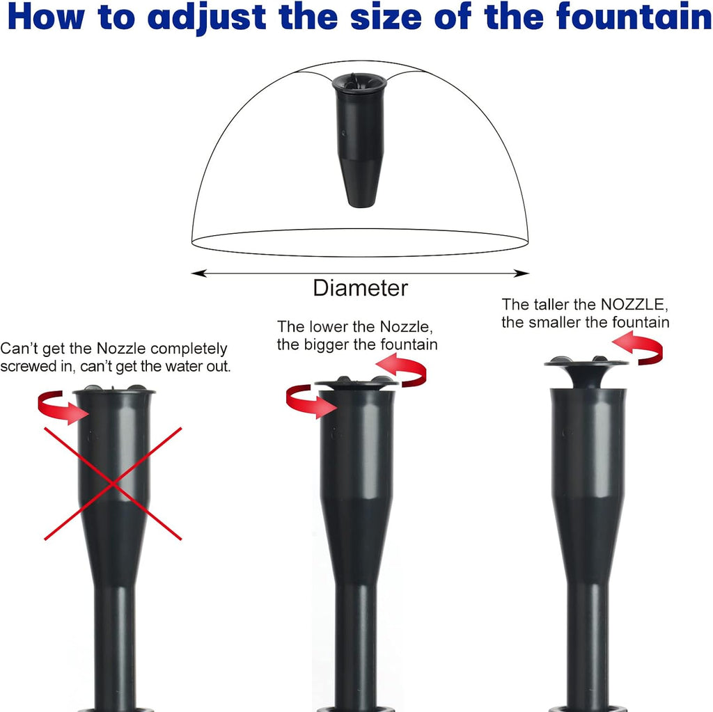 WaterRebirth HSP1000N Turtle Shell Submersible Pump with Fountain Jets - for Turtle Tanks, Ponds, Aquariums - 264GPH High Flow
