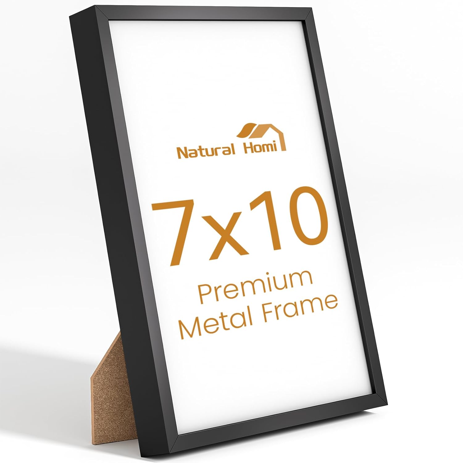 7x10 Aluminum Metal Picture Frame,Tempered Glass Black Photo Frame 7x10 for Family Photo,Posters,Art,Document to Wall Mount Horizontally or Vertically