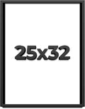 25x32 Shadow Box Frame Black | 1 Inch Deep Solid Wood Shadowbox Display | UV Resistant Acrylic Plexiglass, Acid Free Backing, Hanging Hardware | Dugan Picture Frame Style