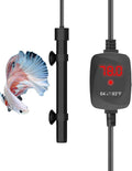 Aquarium Heater 50W Alumina Ceramic Betta Heater Adjustable Submersible Fish Heater Small Fish Tank Heater Turtle Heater with Digital Display Thermostat, for 5-10 Gallon Tanks