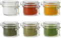 6 Pack Spice Jars, 4 oz Glass Containers with Airtight Lids, Small Herb Jars with Labels for Kitchen Storage