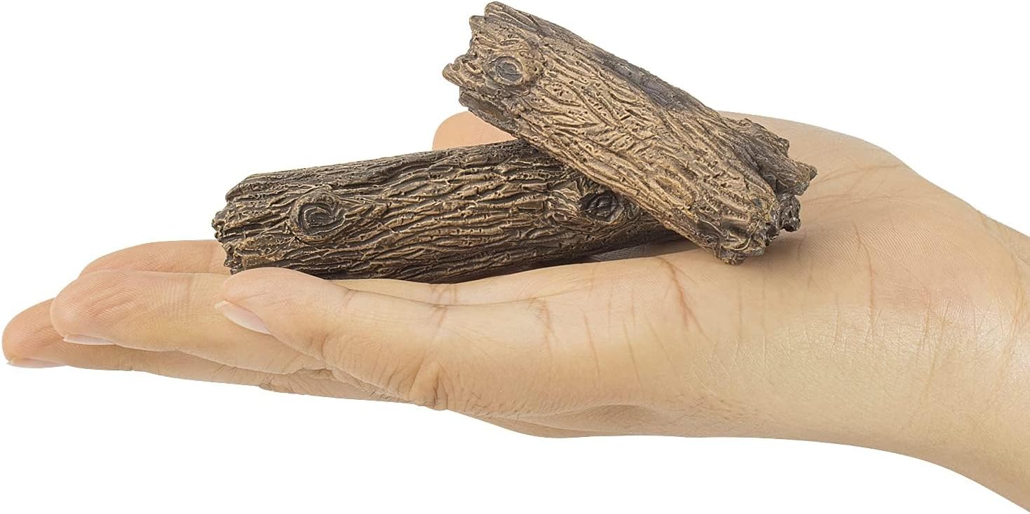 Warmtree Artificial Tree Stump Mini Garden Figurines Stumps Ornaments Miniature Stone Rock Statue for Micro Train Landscape Railway Sand Table,Pack of 7