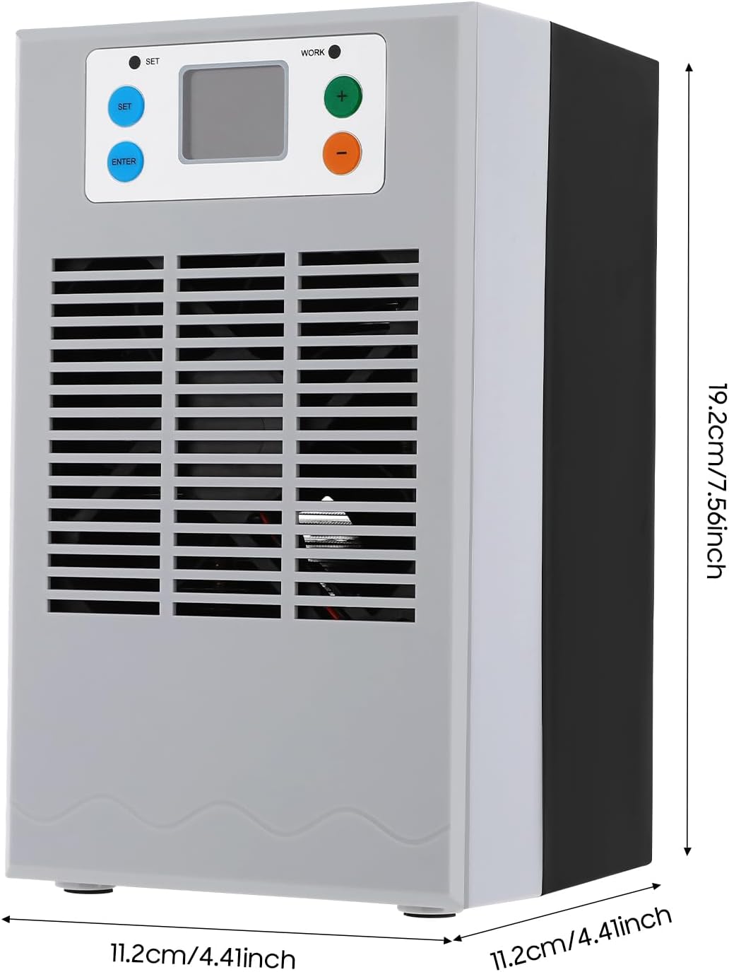 30L/7.93Gal Aquarium Water Chiller, 100W DC 12V Aquarium Chiller, Quiet Design Fish Tank Cooler, 10-40°C Temperature Control, Fish Tank Cooling Heating Machine for Fish Tank Axolotl Coral Reef Tank