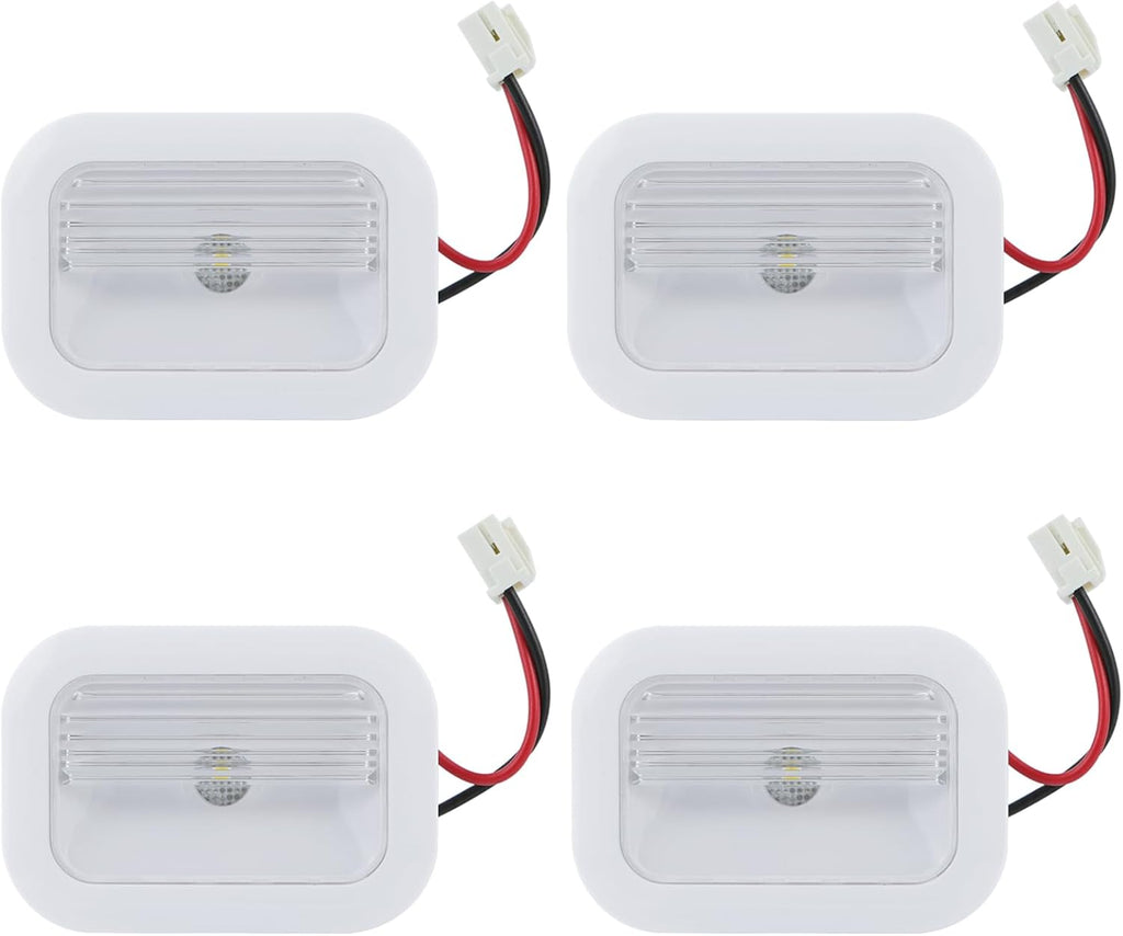 Refrigerator Parts W10695459 Refrigerator LED Light Module Assembly Compatible for Whirlpool Maytag,Refrigerator LED Light Board Replaces W10843353,W11126053, W10660728, W10279030, W11205083 (4PCS)