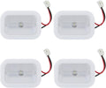 Refrigerator Parts W10695459 Refrigerator LED Light Module Assembly Compatible for Whirlpool Maytag,Refrigerator LED Light Board Replaces W10843353,W11126053, W10660728, W10279030, W11205083 (4PCS)