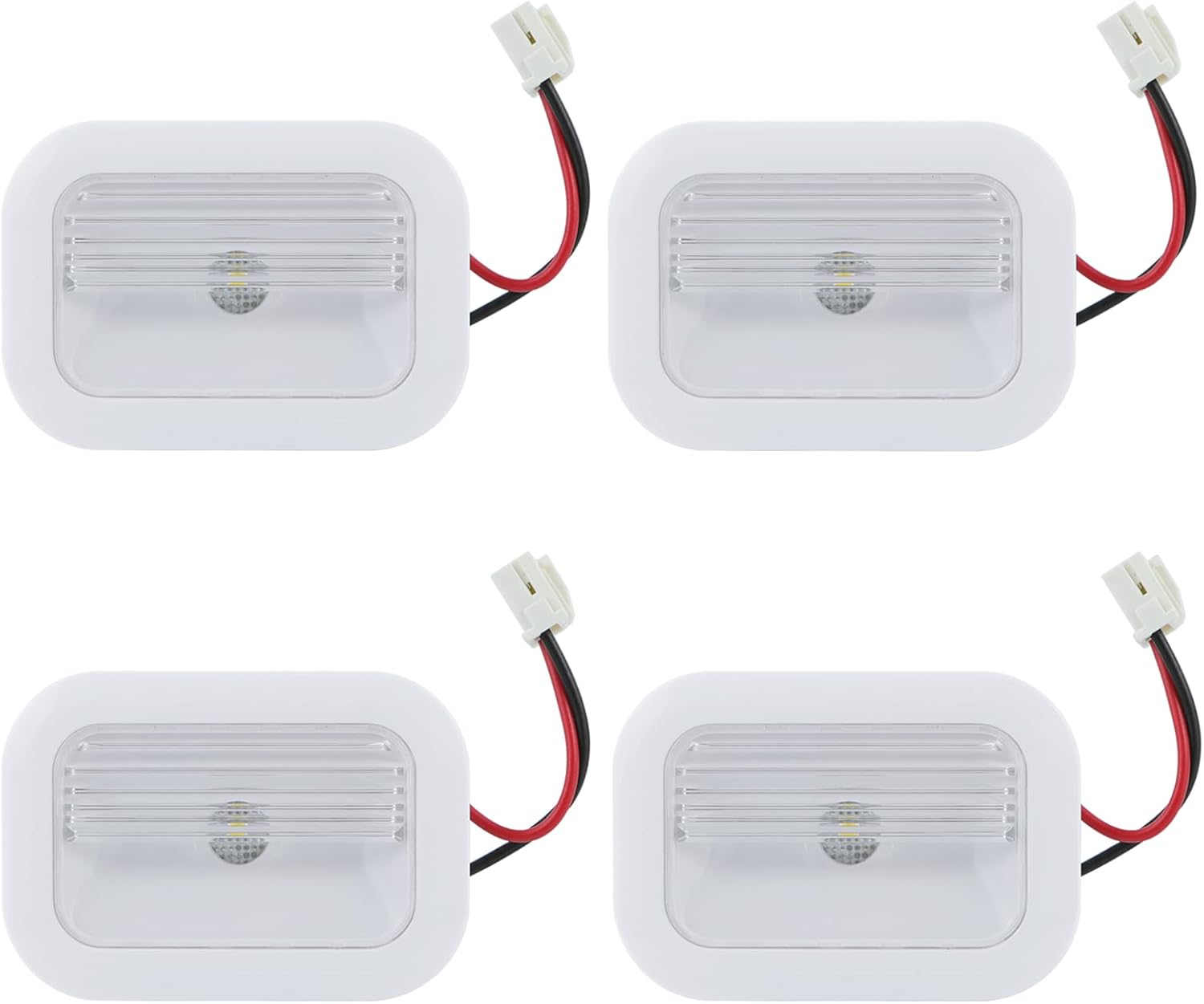 Refrigerator Parts W10695459 Refrigerator LED Light Module Assembly Compatible for Whirlpool Maytag,Refrigerator LED Light Board Replaces W10843353,W11126053, W10660728, W10279030, W11205083 (4PCS)