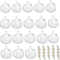 18 Pcs Clear Hanging Glass Candle Holder Decorative Hanging Chandeliers, 3.15"/8cm Led Light Candleholders Mini Home Decor Planters, Small Plant Terrarium Globes for Garden Wedding Party Decoration