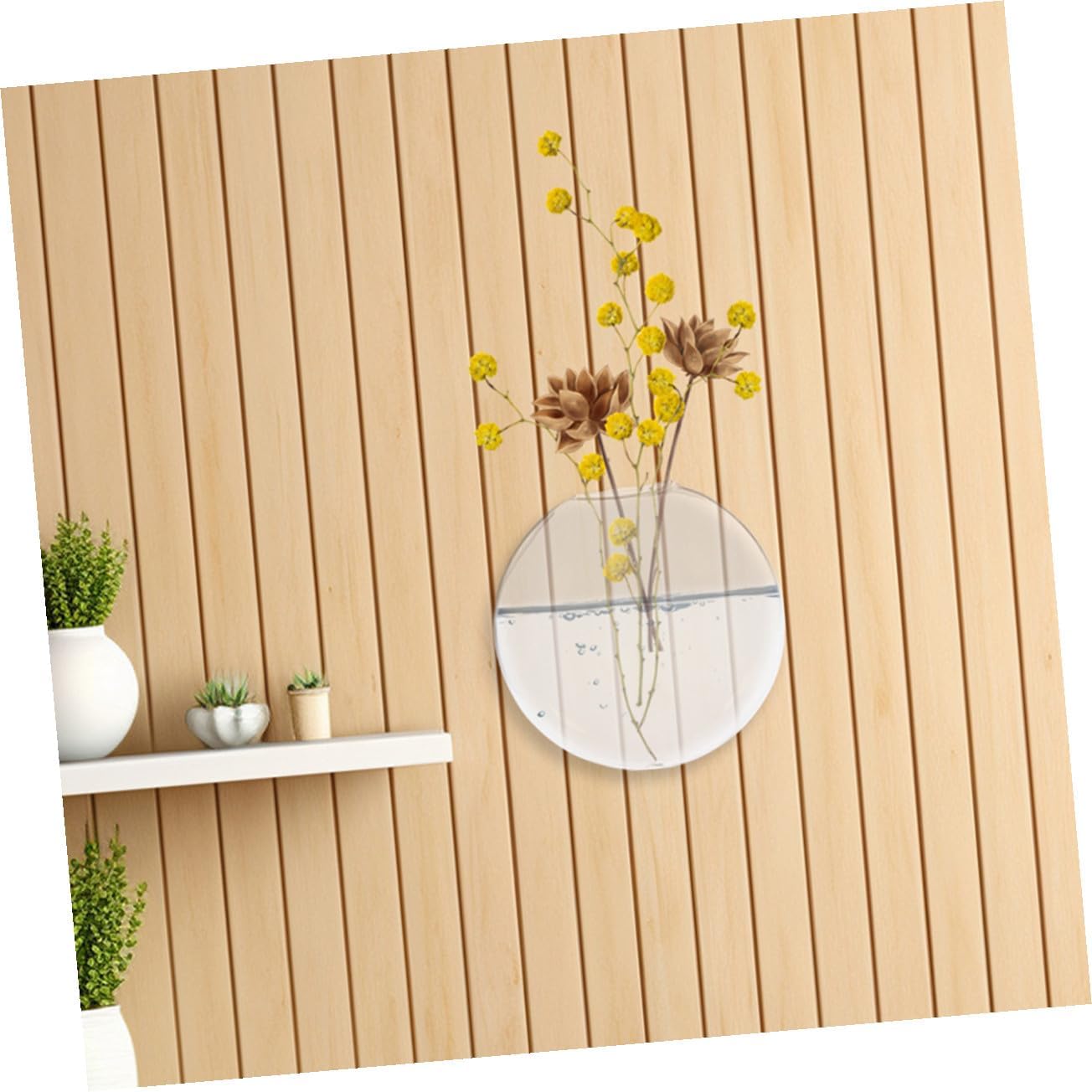 2pcs Clear Glass Wall Vases for Hydroponic Plants Transparent Hanging Terrarium Bowls with Wallmount Design Space-Saving Decorative Containers for Indoor Root Display and Easy