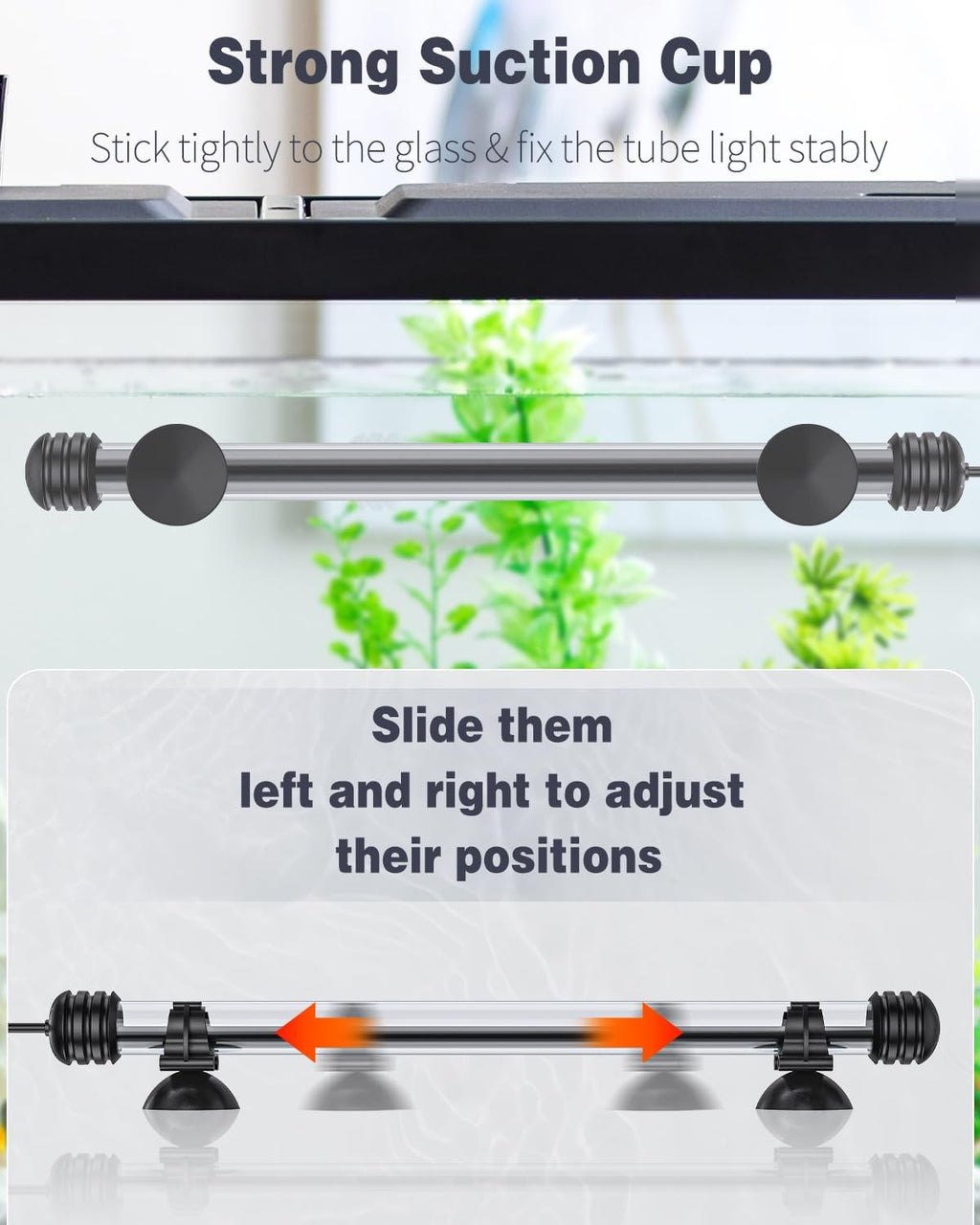 Pawfly 3 W Aquarium LED Light 11 Inch Underwater Fish Tank Light with Timer Auto On/Off Fish Tank Background Lights with 8 Lighting Modes Submersible Multi-Colored Tube Lights for Decoration
