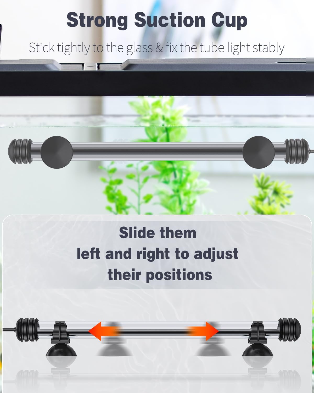 Pawfly 3 W Aquarium LED Light 11 Inch Underwater Fish Tank Light with Timer Auto On/Off Fish Tank Background Lights with 8 Lighting Modes Submersible Multi-Colored Tube Lights for Decoration