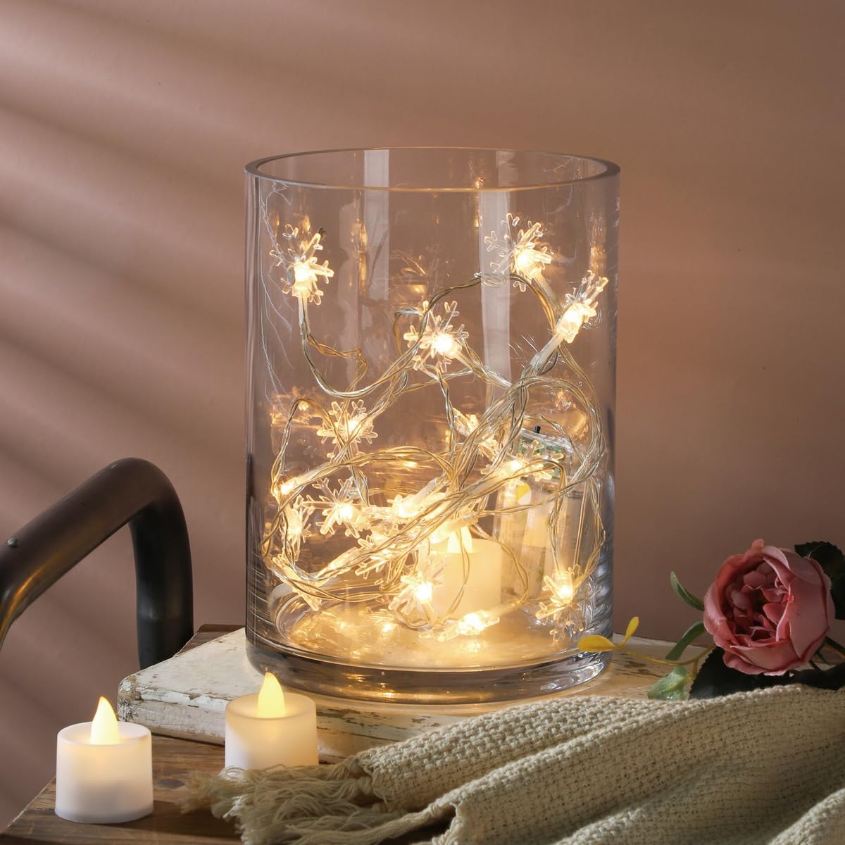 6" Wide 8" High Large Hand Blown Sturdy Clear Cylinder Glass Vase, Centerpiece Flower Vase for Rose, Tulip, Boquets, Hurricane Candle Holder (2, 6"x8")