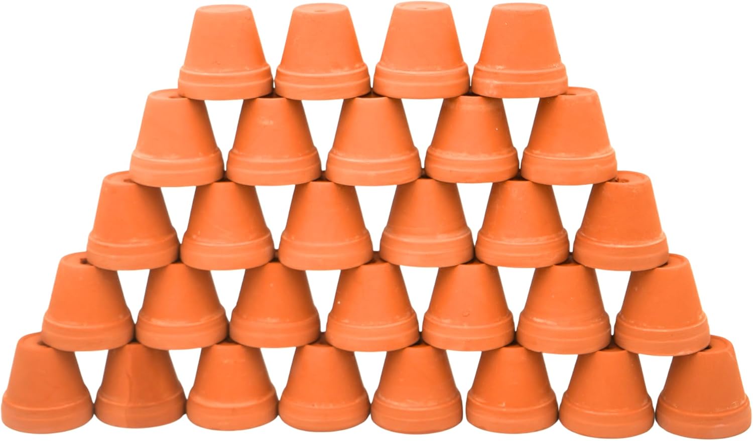Mini Terracotta Pots – Small Clay Flower Pots for Succulents, Cactus, DIY Crafts, Fairy Garden, School Projects, Mini Planters, Set of 30 (Classic Cylinder, 1.4 Inch)