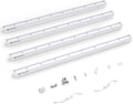 Grow Lights for Indoor Plants 2FT, Blue-Rich Full Spectrum 5000K Grow Light, 60W(4 x 15W), T5 LED Grow Light Strips for Succulents, High PPFD, Linkable, White, 4-Pack