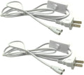 T5 T8 LED Wire Connector Power Cord LED Tube Power Extension Cord US Plug for LED T5 T8 Light Tube Integrated LED Light Fixture Extension Cable Wire- 2 Pack (1.8M/6Ft 2pin)