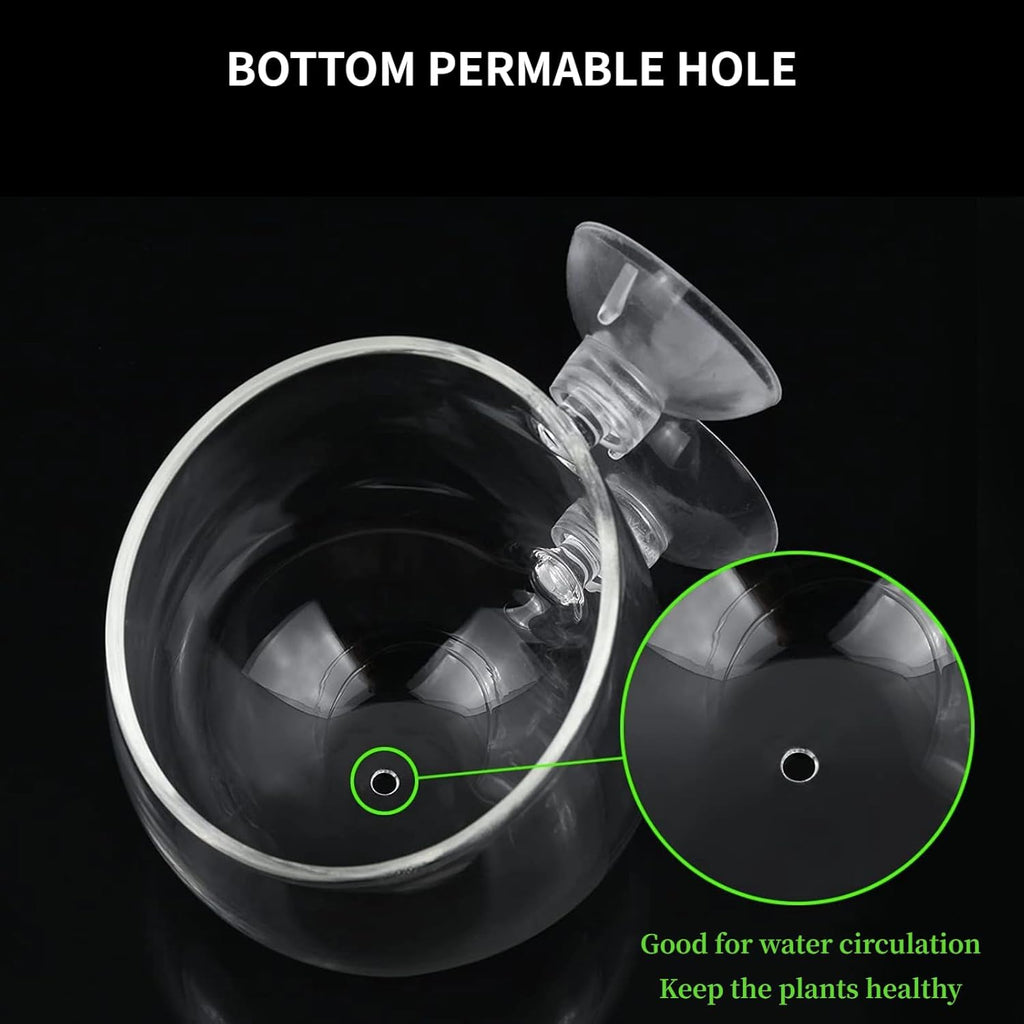 2 PCS Aquarium Plant Holder Top Hanging Fish Tank Plant Pot Aquarium Planter Cups for Water Feature Decoration