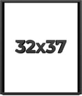 32x37 Shadow Box Frame Black | 1 Inch Deep Solid Wood Shadowbox Display Frame | UV Resistant Acrylic Plexiglass, Acid Free Backing, and Hanging Hardware | Dugan Picture Frame Style